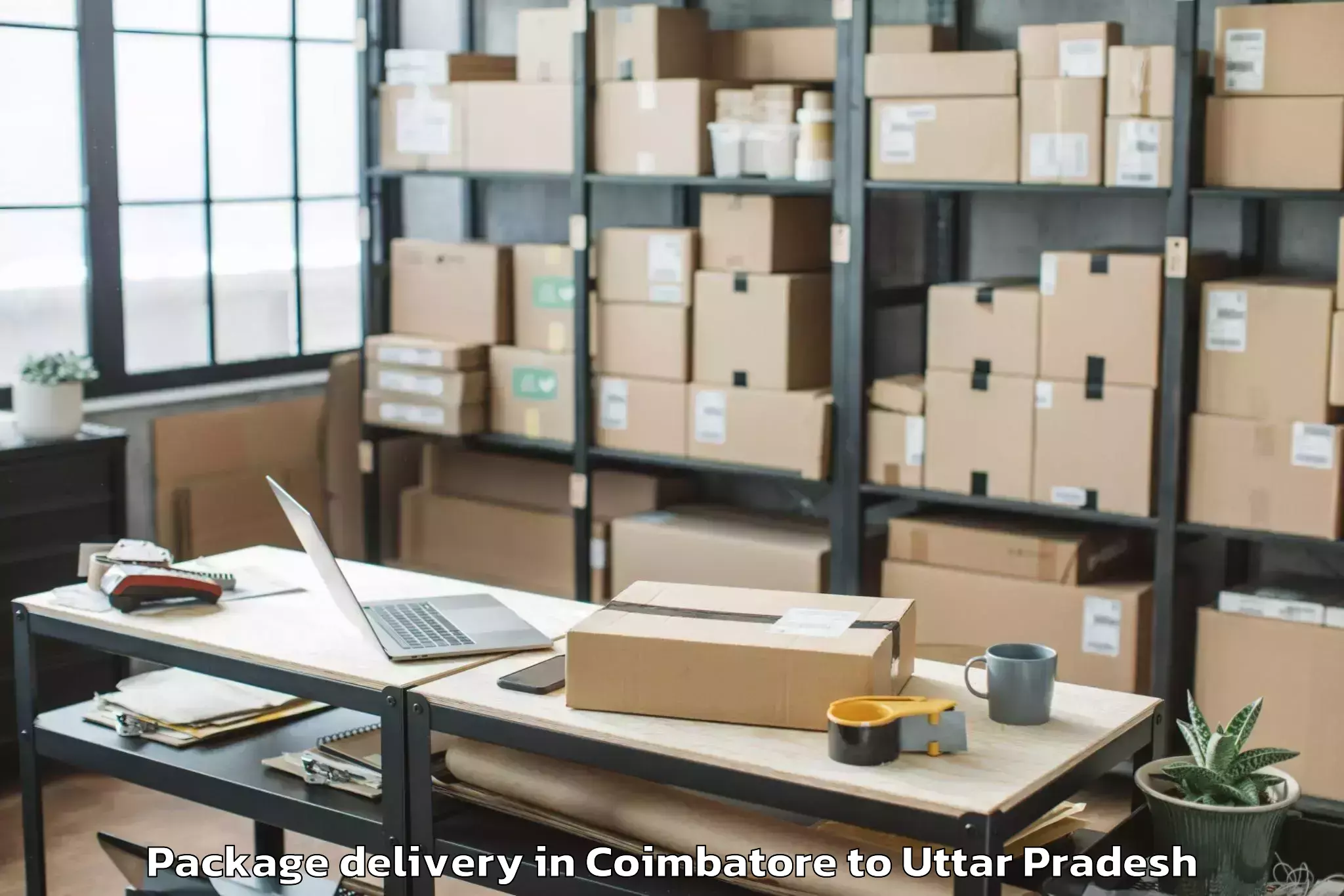 Trusted Coimbatore to Purwa Package Delivery